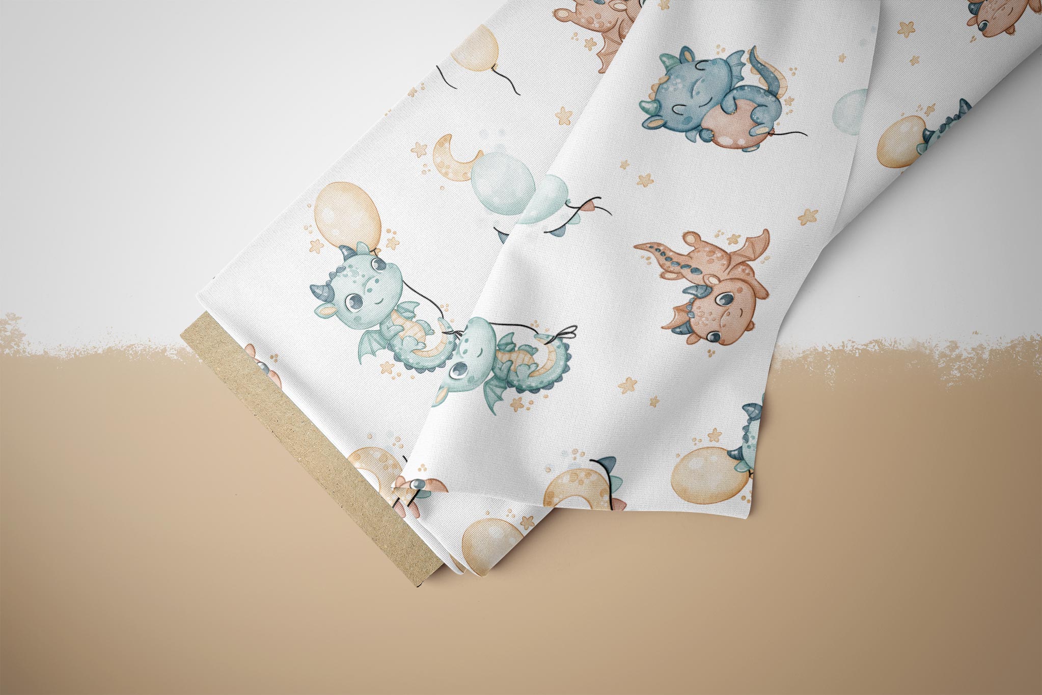 Supersoft Premium Jersey "Monddrachenbaby" white groß 0,5 m