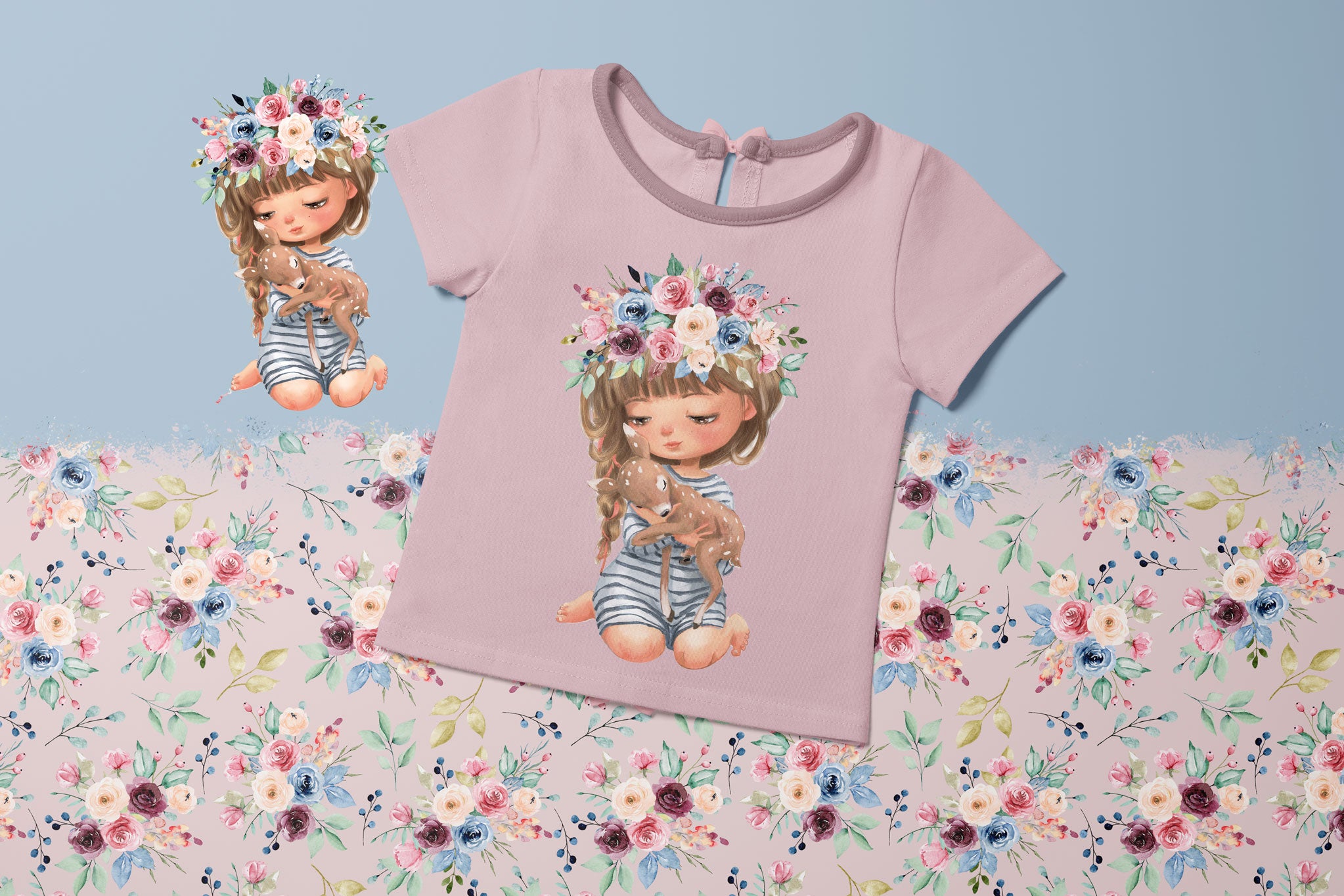 Bügelbild "Fawn Collection" Blossom