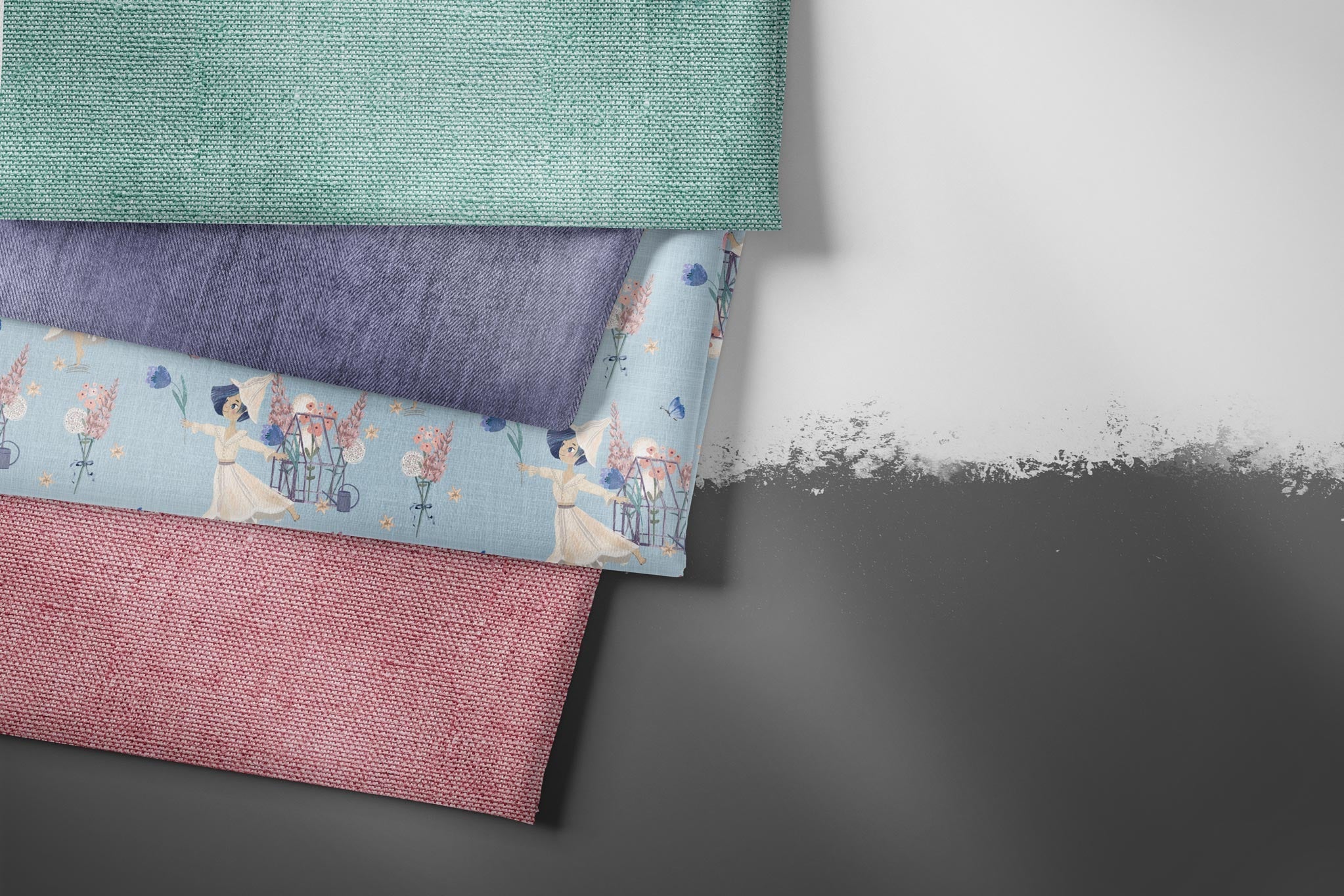 Premium BIO French Terry "Beautiful Burlap" Jungle 0,75 m Rest