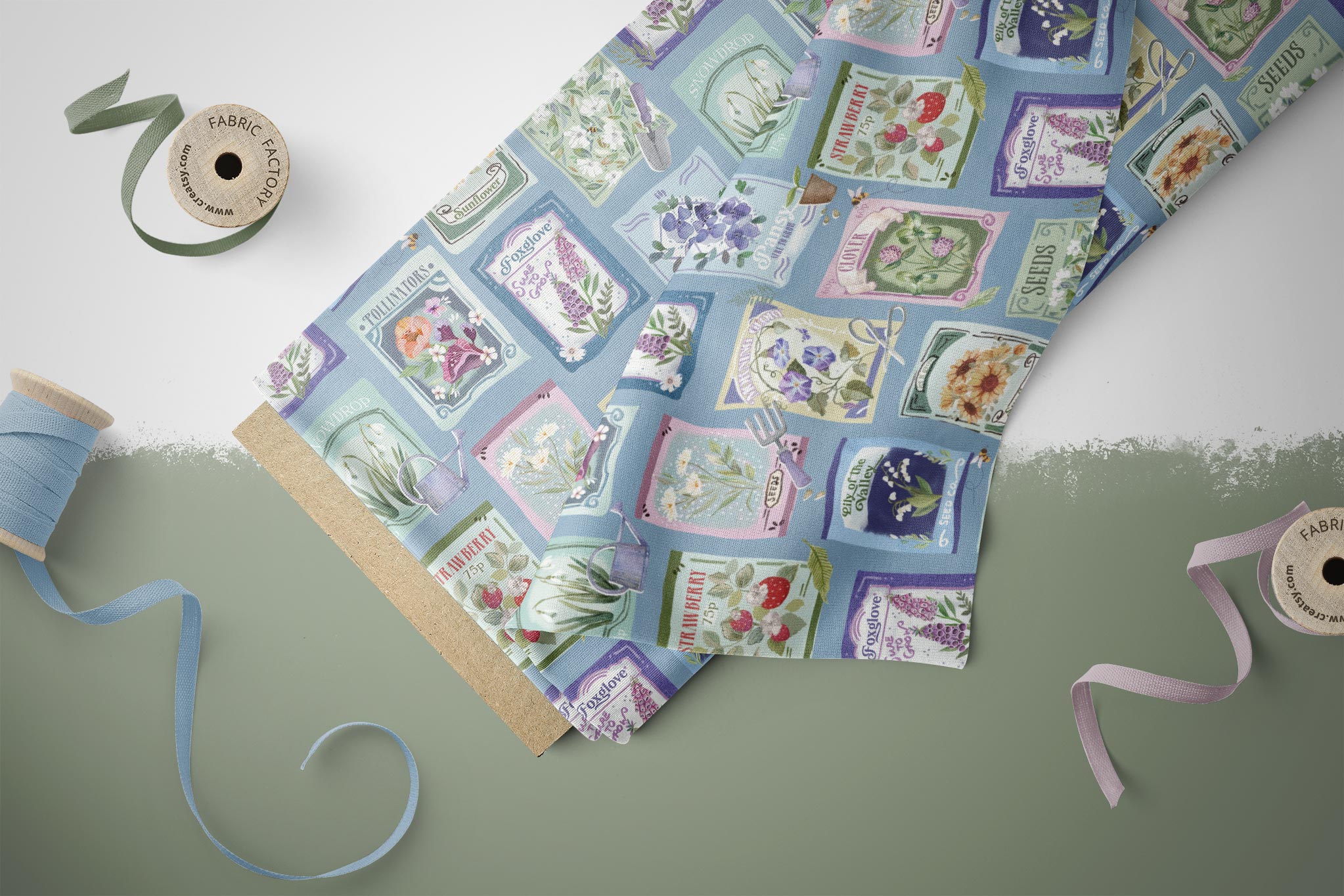 Supersoft Premium Jersey "Blumensamen" Bluebell 0,5 m
