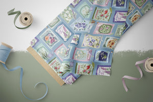 Supersoft Premium Jersey "Blumensamen" Bluebell 0,5 m