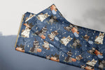 Lade das Bild in den Galerie-Viewer, Supersoft Premium French Terry &quot;Halloween Kitty&quot; Night 0,5 m
