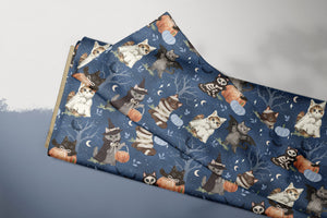 Supersoft Premium French Terry "Halloween Kitty" Night 0,5 m