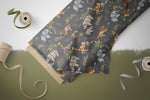 Lade das Bild in den Galerie-Viewer, Supersoft Premium Jersey &quot;Origami Safari&quot; coal 0,5 m
