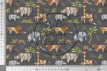 Lade das Bild in den Galerie-Viewer, Supersoft Premium Jersey &quot;Origami Safari&quot; coal 0,5 m
