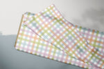Lade das Bild in den Galerie-Viewer, Supersoft Premium BIO French Terry "Rainbow Snails" Gingham 0,5 m
