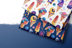 Lade das Bild in den Galerie-Viewer, Supersoft Premium BIO French Terry "Space 99" night 0,5 m
