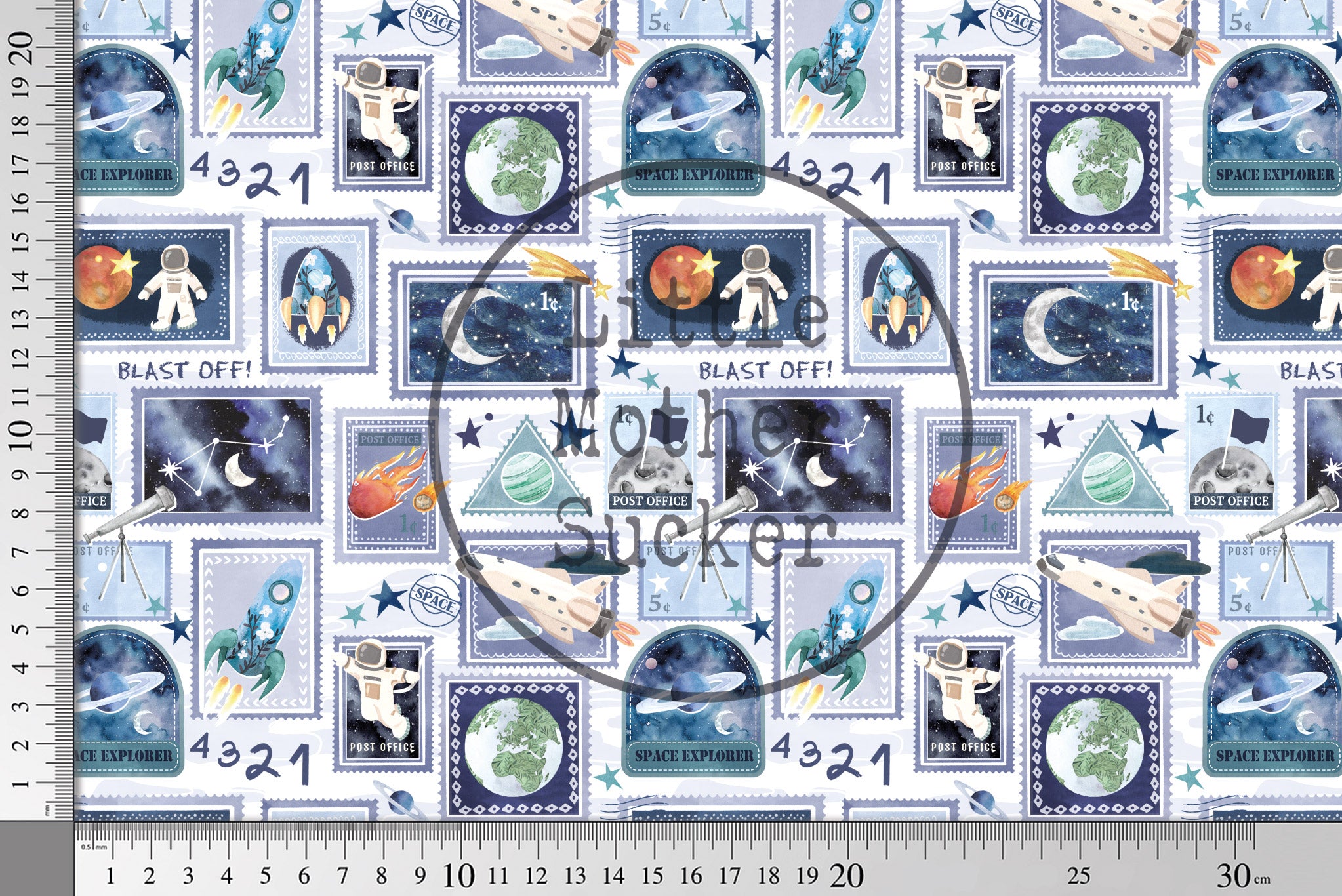 Design "Space Walk Stamps" COLLECTION 0,5 m