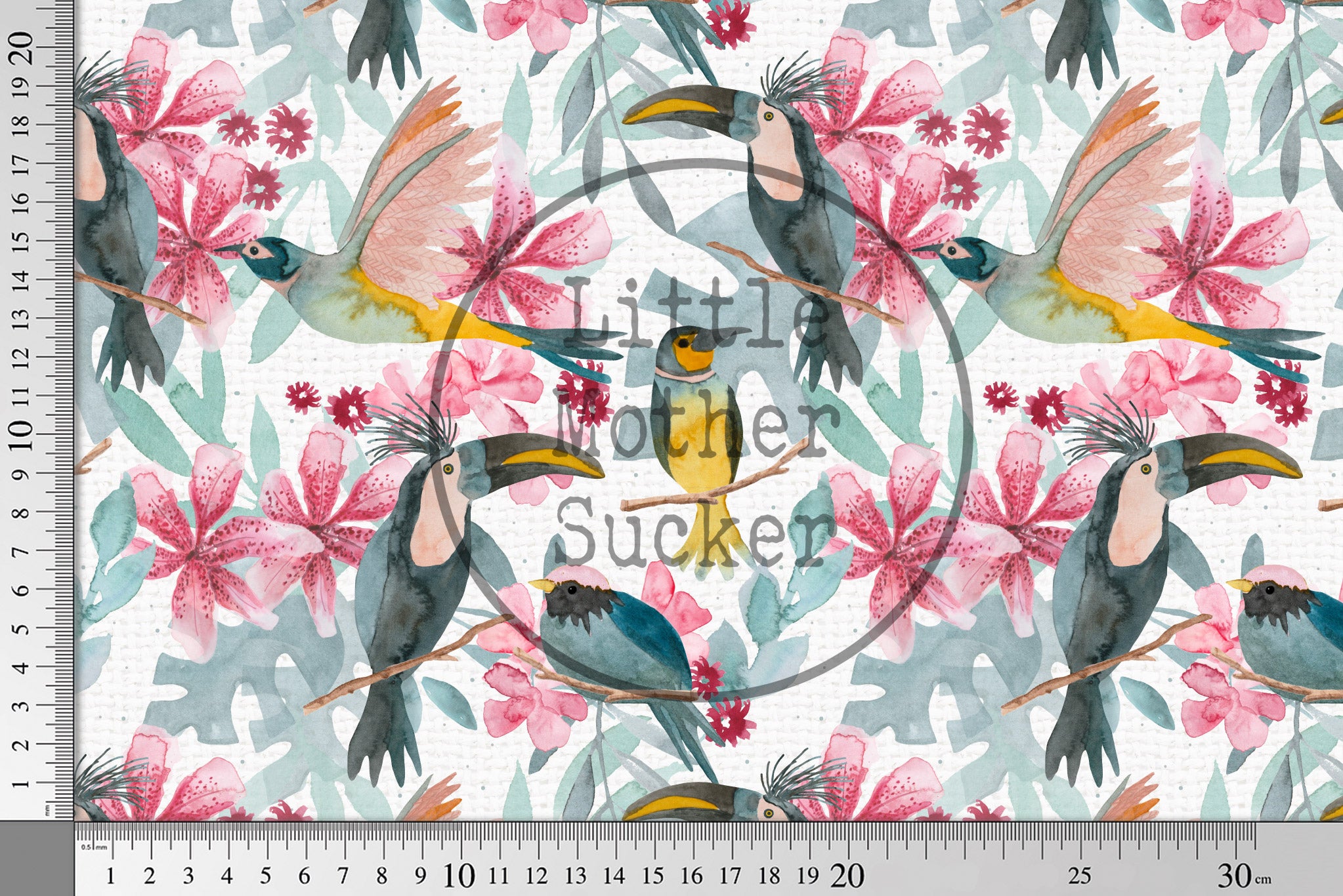 Lycra UV50+ "Jungle Birds" blooming 0,5 m Lager