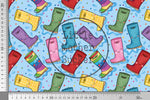 Lade das Bild in den Galerie-Viewer, Frottee Jersey "Rainbow Wellies" Collection
