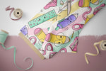 Lade das Bild in den Galerie-Viewer, Supersoft Premium French Terry &quot;ABCDEFG&quot; Schreibzeug Streifen groß 0,5 m
