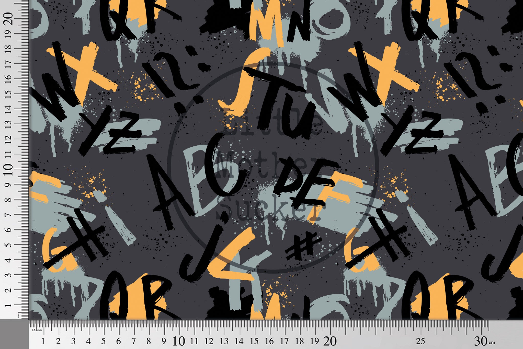 Design "ABCDEFG" dark Alphabet 0,5 m