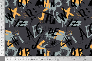 Design "ABCDEFG" dark Alphabet 0,5 m