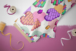 Lade das Bild in den Galerie-Viewer, Supersoft Premium French Terry &quot;Bausteinherz&quot; Punkte groß 0,5 m
