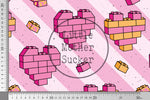 Lade das Bild in den Galerie-Viewer, Supersoft Premium French Terry &quot;Bausteinherz&quot; Streifen groß 0,5 m
