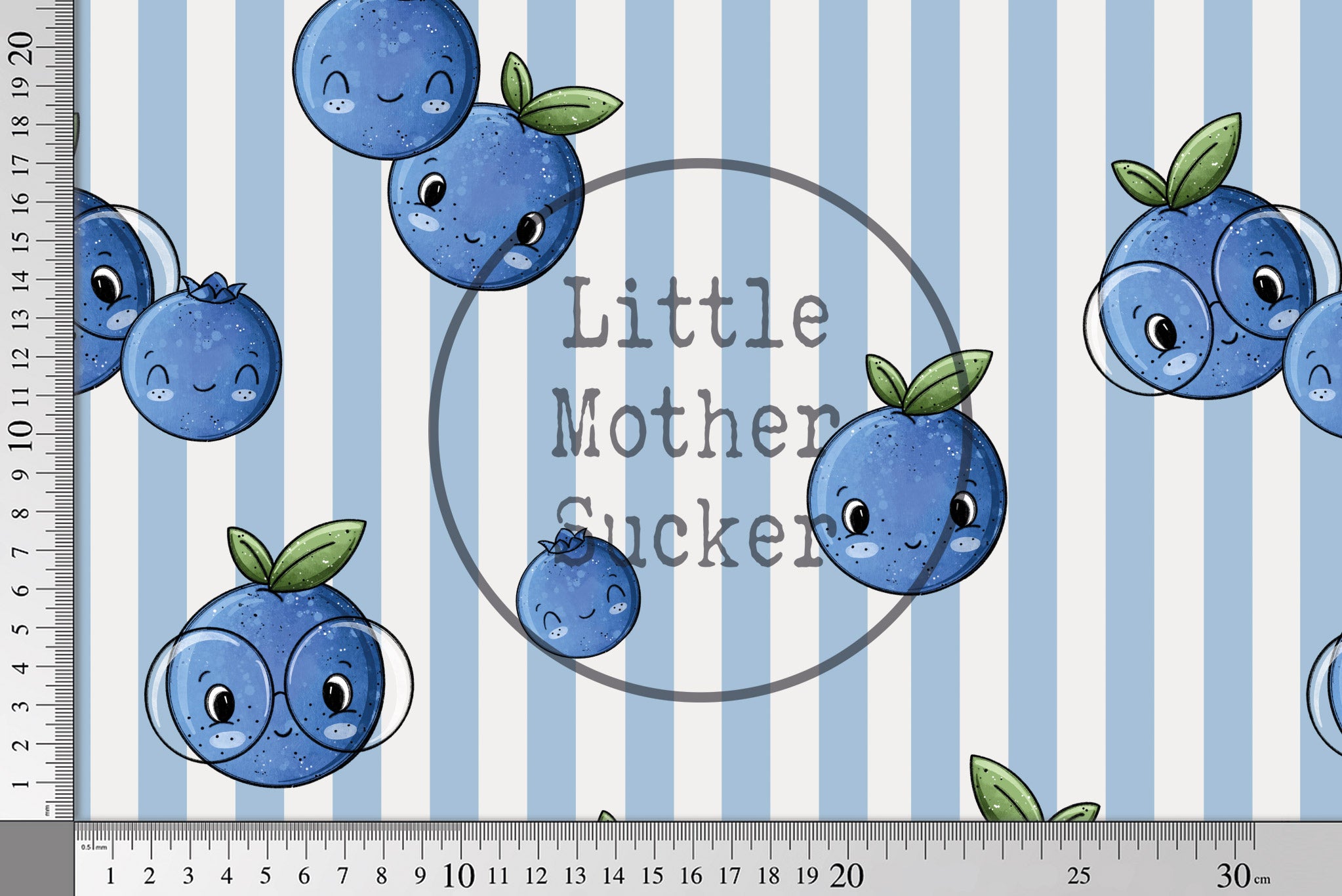 Supersoft Premium Jersey "Blaubeerchen" groß 0,5 m