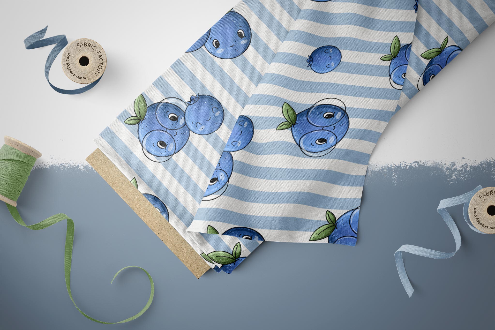 Supersoft Premium Jersey "Blaubeerchen" groß 0,5 m