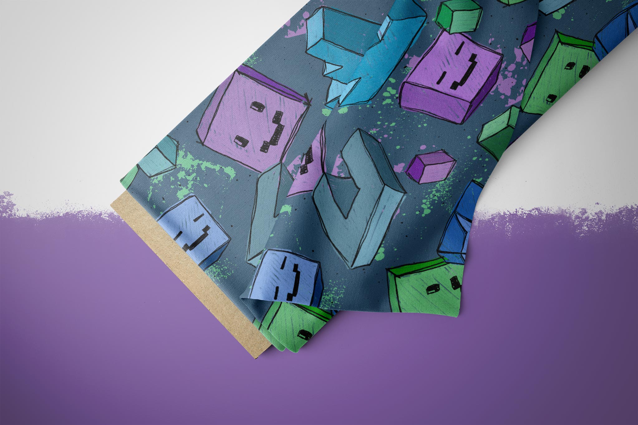 Supersoft Premium BIO Jersey "Block Scratch" groß 0,5 m