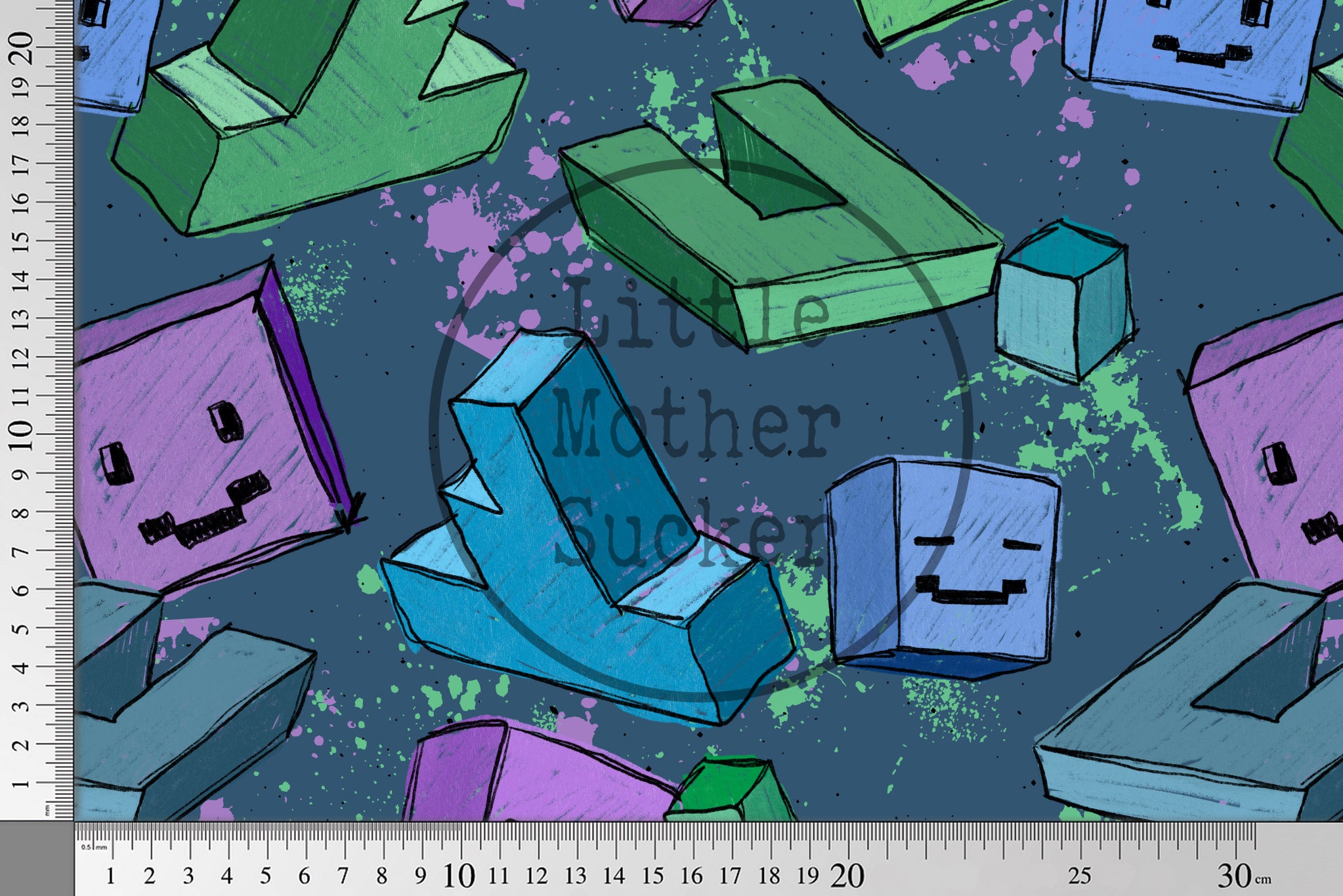 Supersoft Premium BIO Jersey "Block Scratch" groß 0,5 m