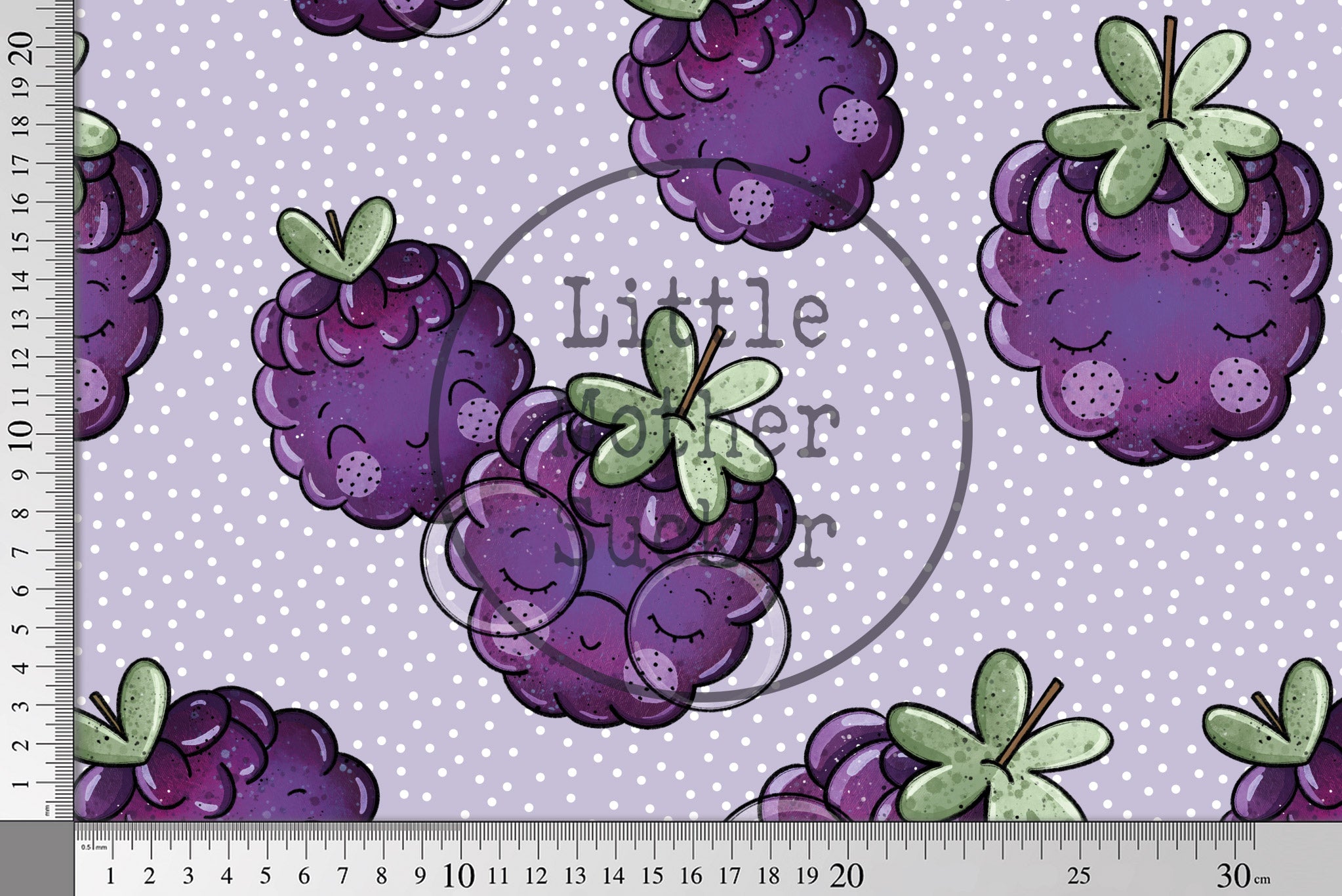 Supersoft Premium French Terry "Brombeerchen" groß 0,5 m
