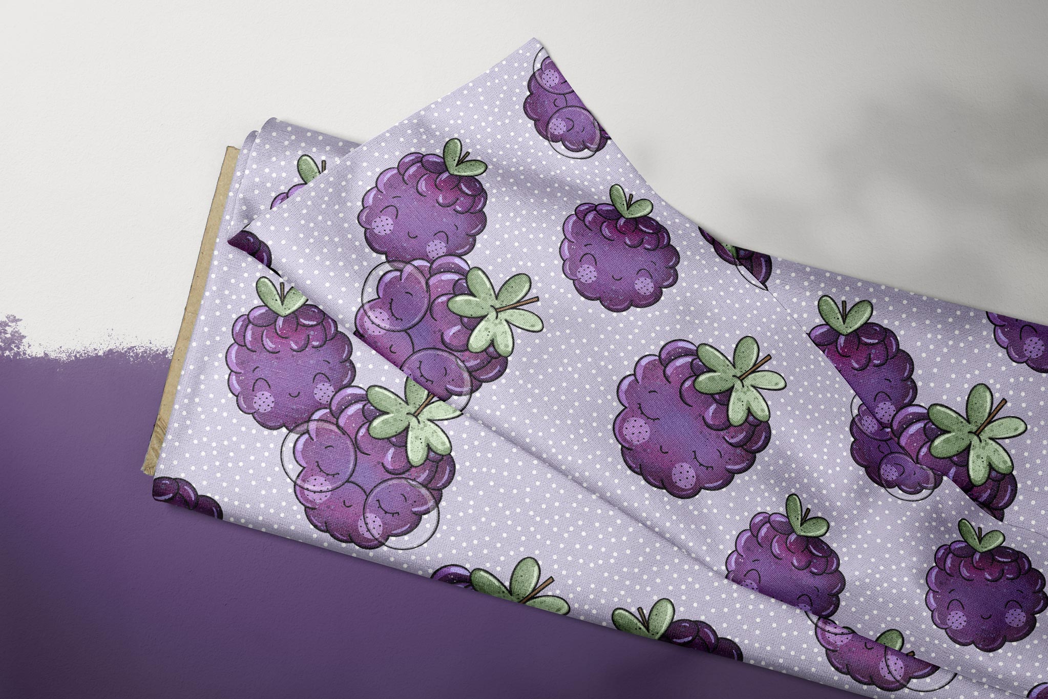 Supersoft Premium French Terry "Brombeerchen" groß 0,5 m