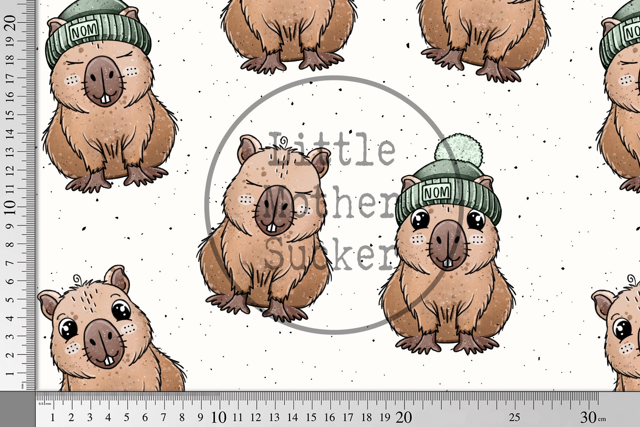 Supersoft Premium BIO French Terry "Capybara" groß 0,5 m