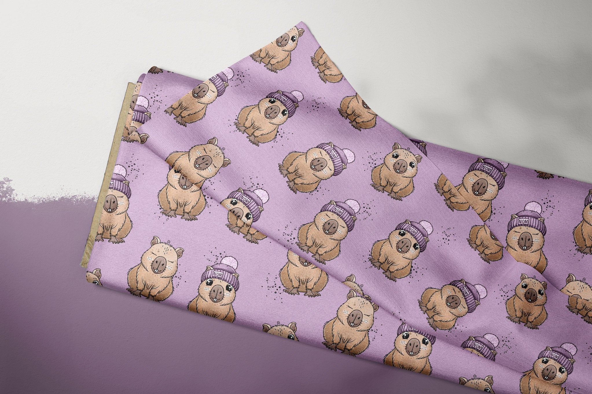 Supersoft Premium BIO Jersey "Capybara" lila klein 0,5 m