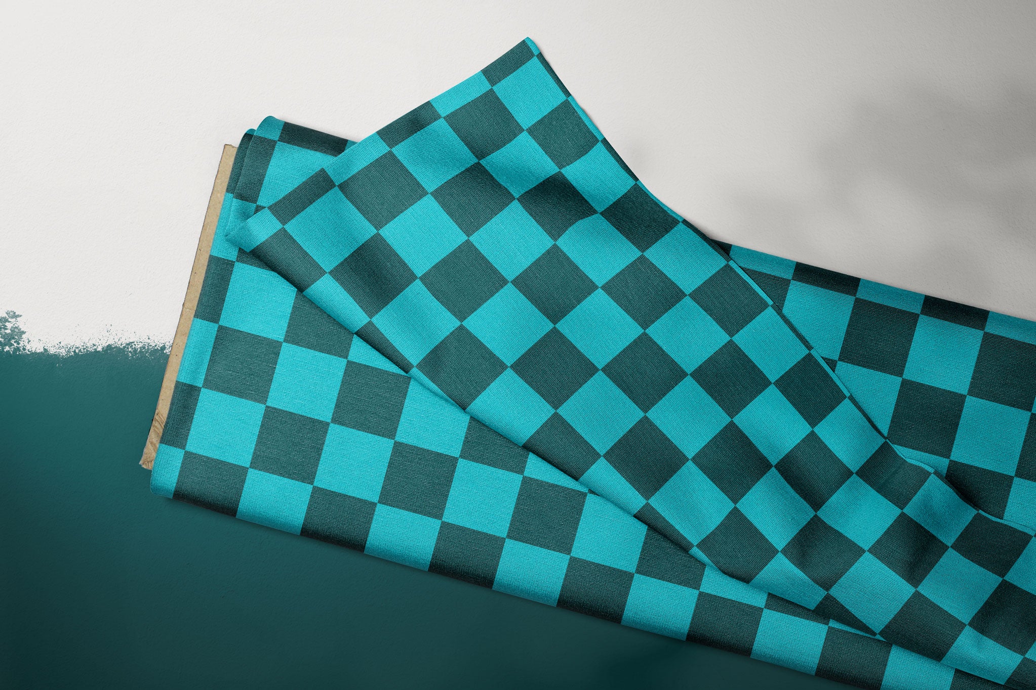 Supersoft Premium Jersey "Chill Time" boy Karo teal 0,5 m