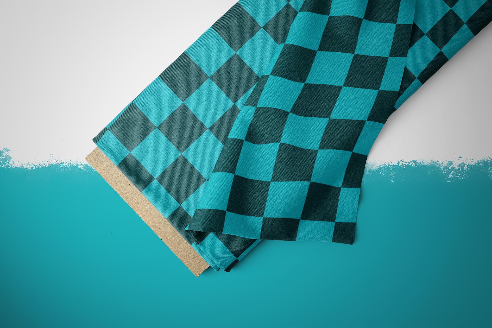 Supersoft Premium Jersey "Chill Time" boy Karo teal 0,5 m