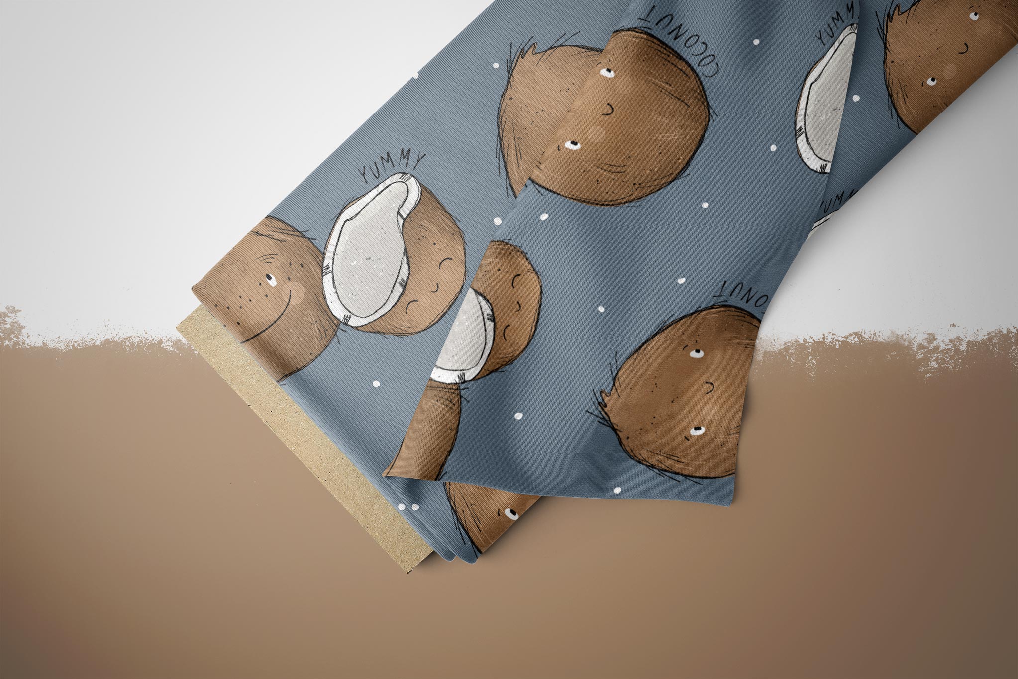 Supersoft Premium BIO French Terry "Coconuts" groß 0,5 m