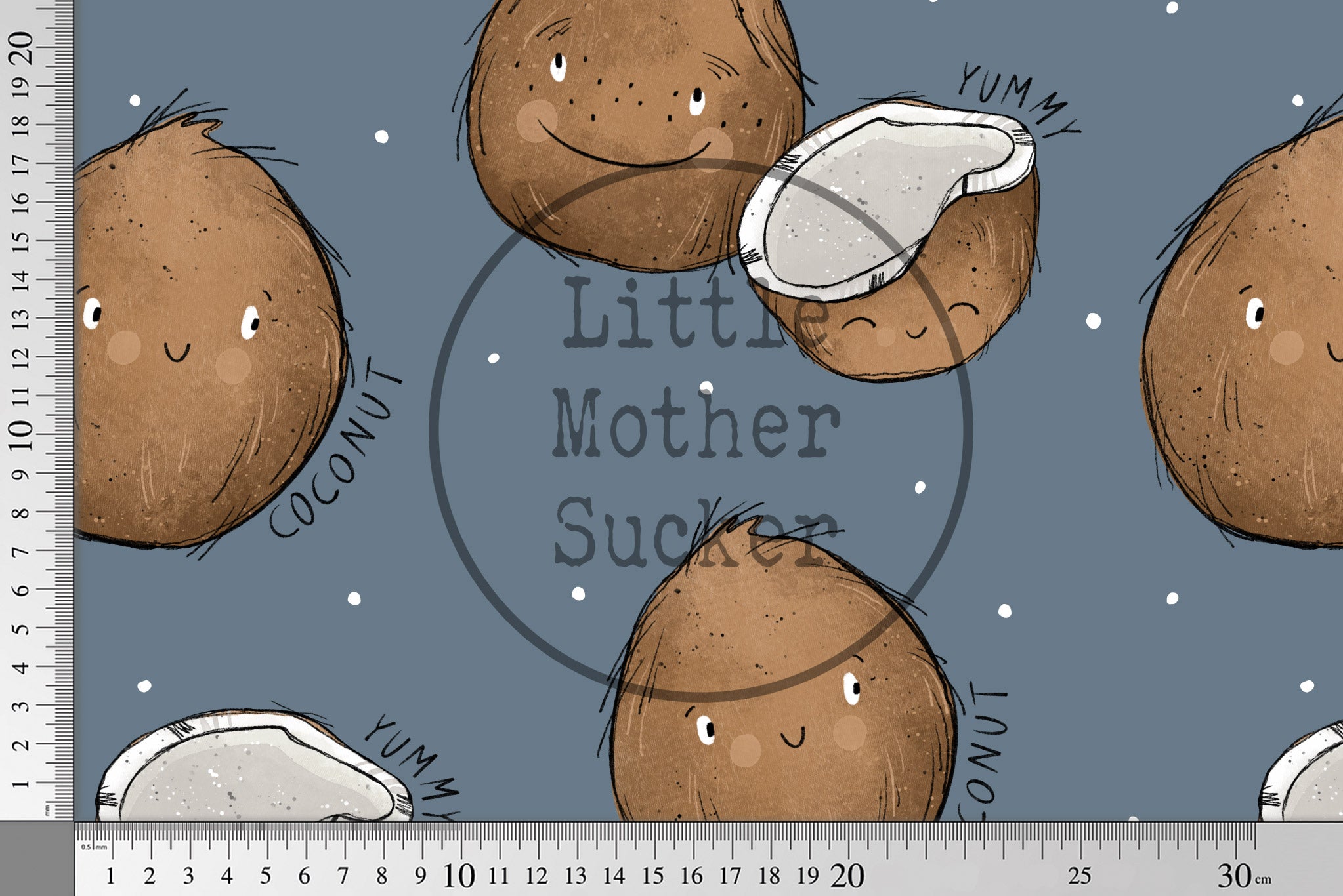 Supersoft Premium BIO French Terry "Coconuts" groß 0,5 m