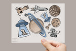 Lade das Bild in den Galerie-Viewer, Bügelbild "Cool Space" Set
