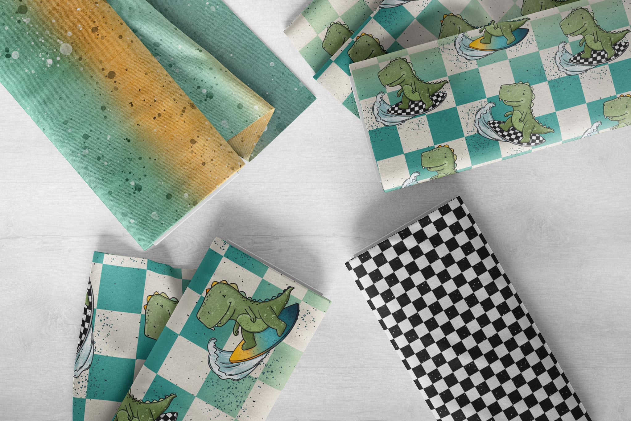 Design "Dino Surfing" chess COLLECTION 0,5 m