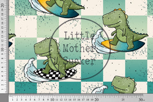 Supersoft Premium Jersey "Dino Surfing" chess groß 0,5 m
