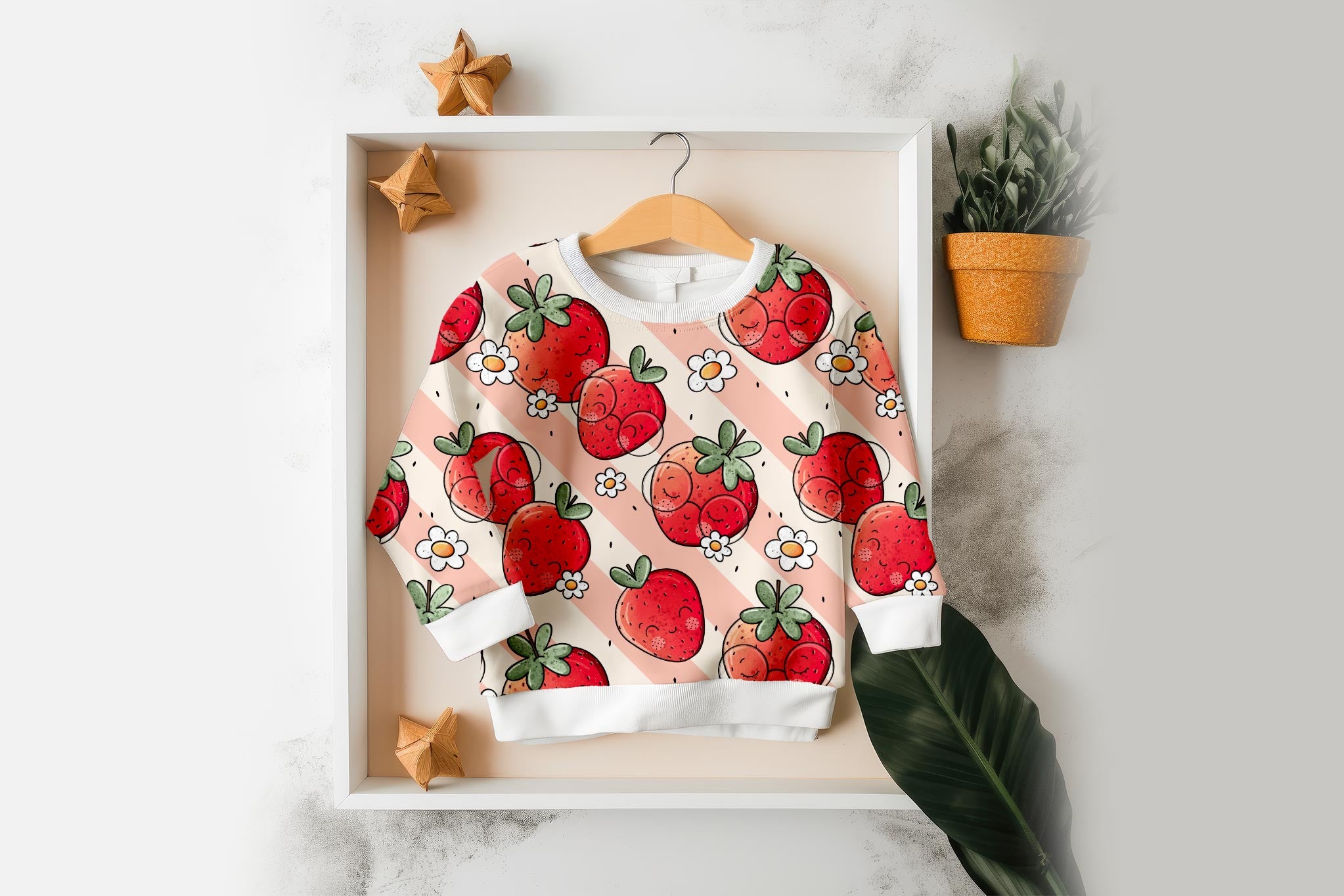 Supersoft Premium Jersey "Erdbeerblümchen" groß 0,5 m