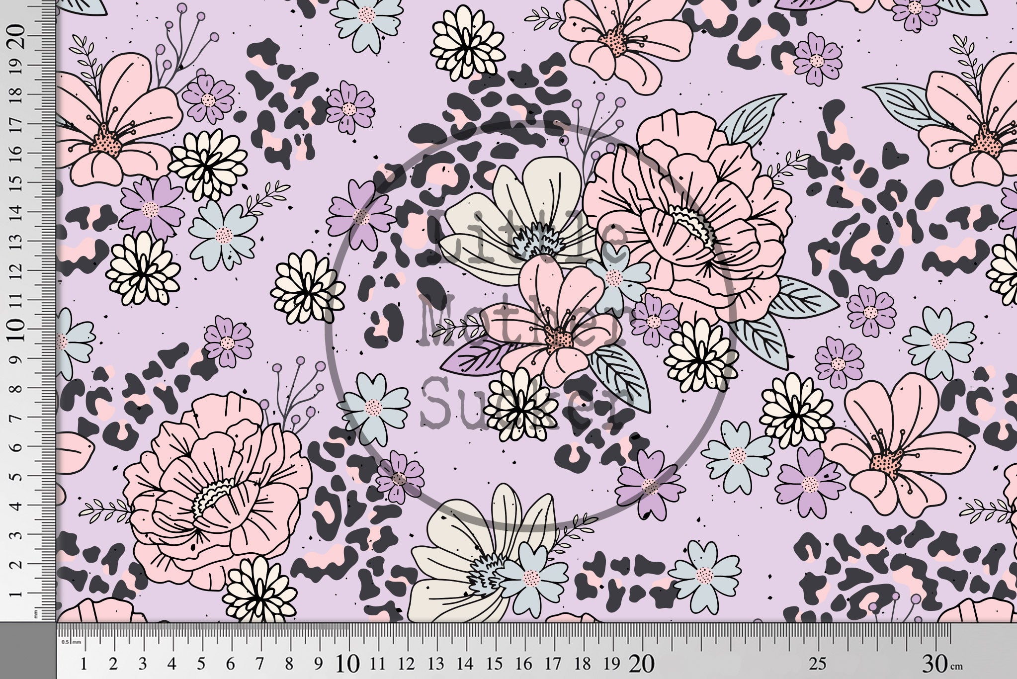 Supersoft Premium Jersey "Floralies" groß 0,5 m