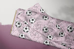 Lade das Bild in den Galerie-Viewer, Supersoft Premium BIO French Terry "Fussballstar" berry klein 0,5 m
