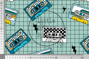 Supersoft Premium Jersey "Happy Tape" mint groß 0,5 m