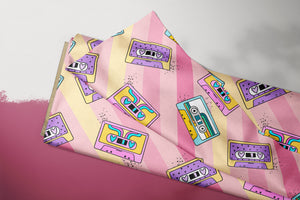 Supersoft Premium Jersey "Happy Tape" pink groß 0,5 m
