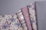 Lade das Bild in den Galerie-Viewer, Supersoft Premium BIO French Terry "Herbstwiese" muted Gingham 0,5 m
