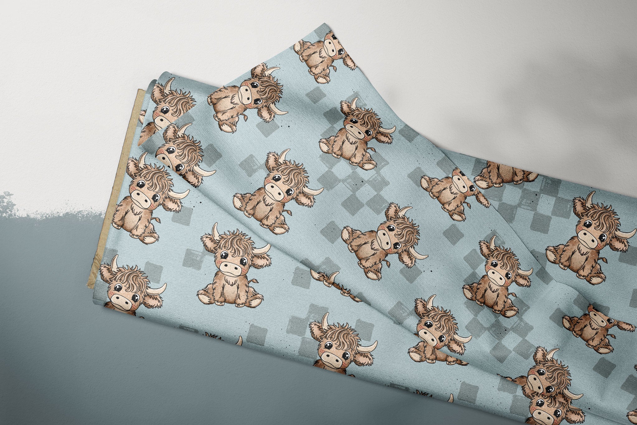 Supersoft Premium BIO Jersey "Highland Cowi" Boy klein 0,5 m