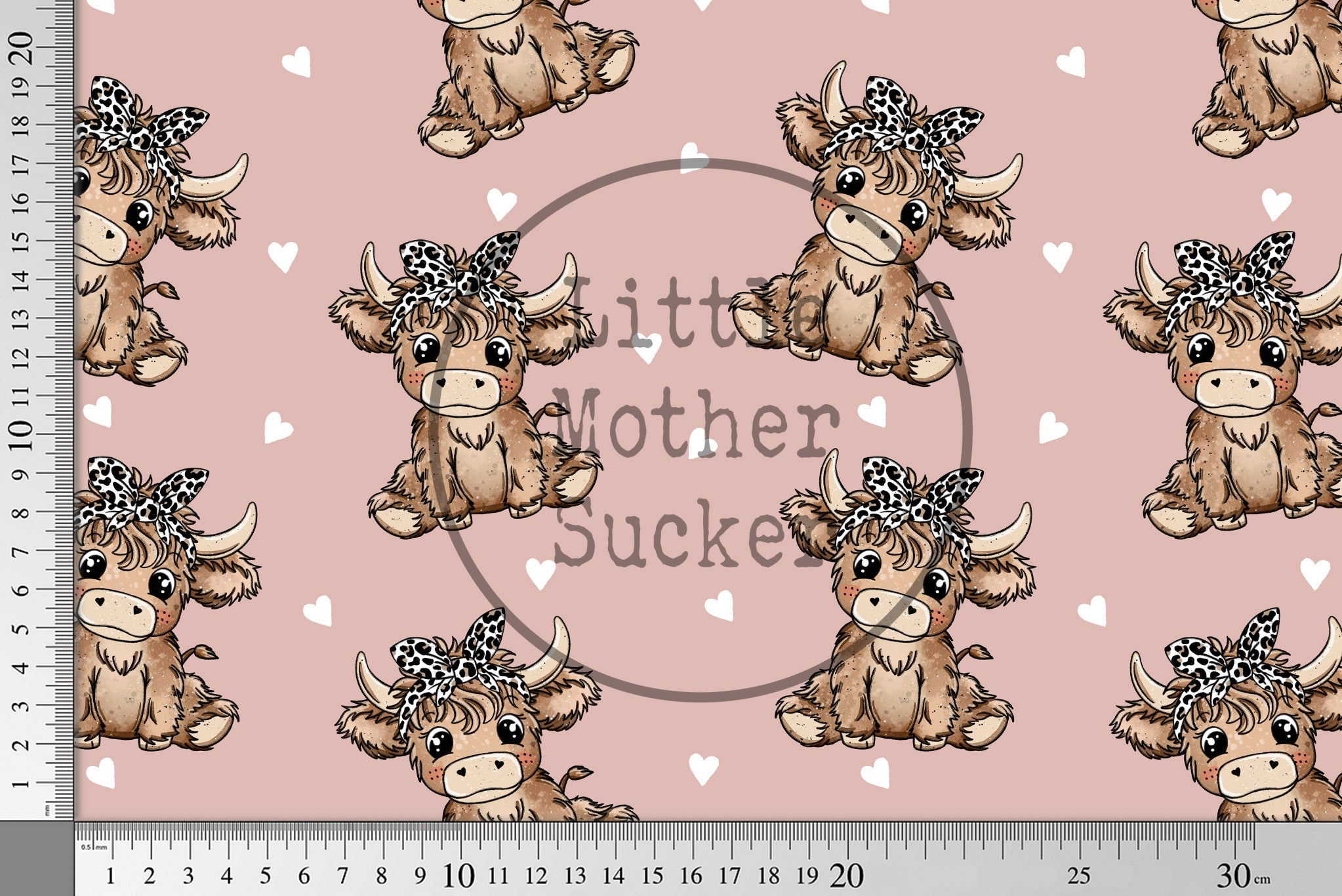 Supersoft Premium BIO Jersey "Highland Cowi" Girl klein 0,5 m