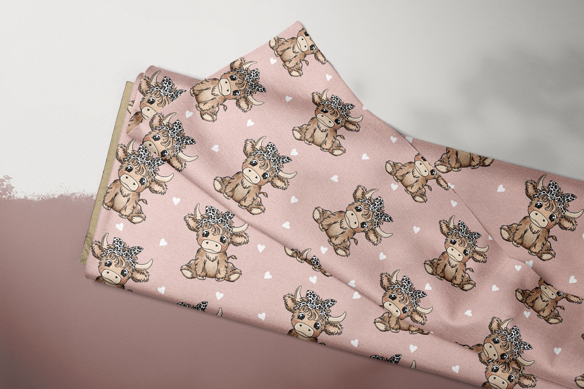 Supersoft Premium BIO Jersey "Highland Cowi" Girl klein 0,5 m