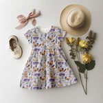 Lade das Bild in den Galerie-Viewer, Supersoft Premium BIO Jersey "Hühnertag" lila groß 0,5 m
