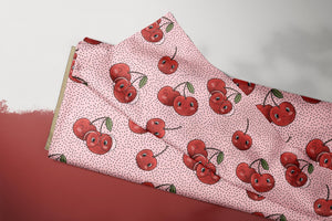 Supersoft Premium BIO Jersey "Kirschlein" Pünktchen mittel 0,5 m