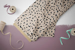Lade das Bild in den Galerie-Viewer, Supersoft Premium BIO French Terry "Kitty Day" Leo Beige groß 0,5 m
