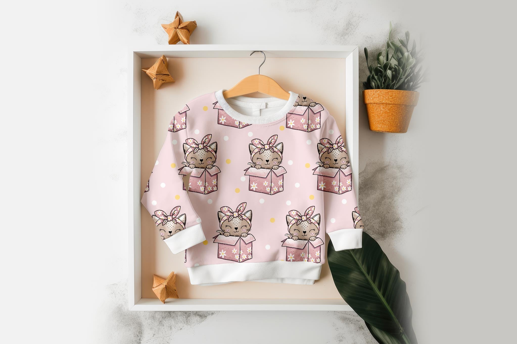 Supersoft Premium Jersey "Kitty in a box" Katze groß 0,5 m