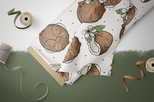 Supersoft Premium French Terry "Kokosnüsschen" white groß 0,5 m