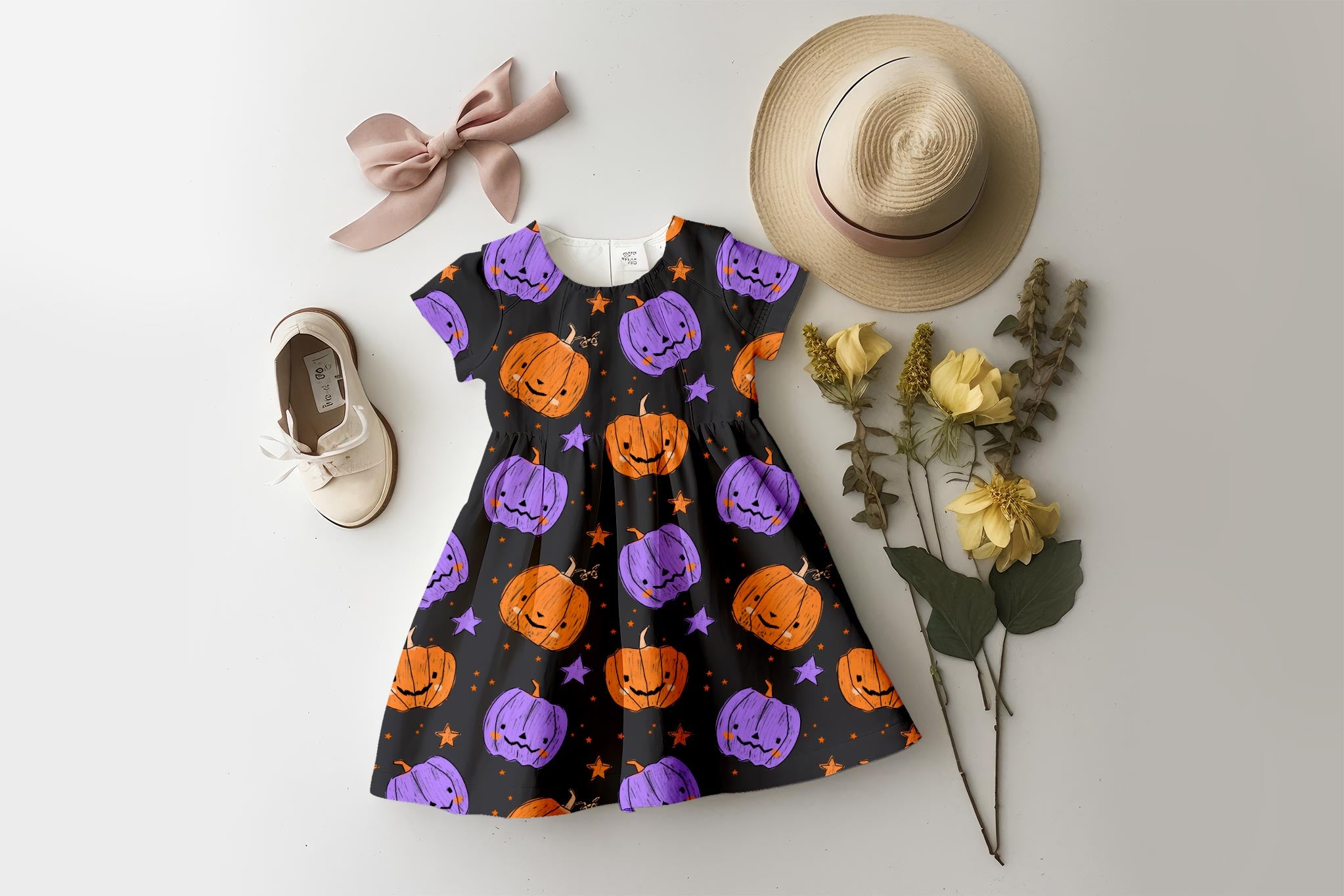 Supersoft Premium BIO French Terry "Kürbis Scratch" groß 0,5 m