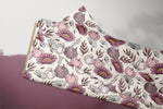 Lade das Bild in den Galerie-Viewer, Supersoft Premium BIO French Terry "Kürbiswiese" mauve white klein 0,5 m
